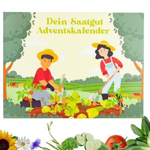 Saatgut Adventskalender Samen Adventskalender mit Gemüse Samen, Kr...