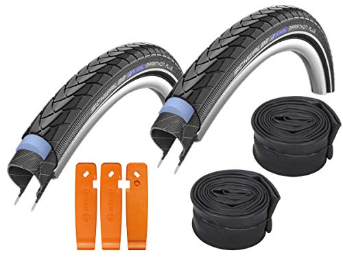 Schwalbe Reifen 40-622 Marathon Plus Set: 2x Fahrradreifen für Tre...