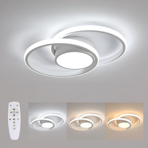 SENQIU Moderne LED Deckenleuchte, LED Deckenlampe Dimmbar mit Fernb...