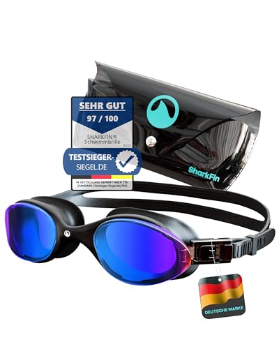 SharkFin | Schwimmbrille | für Erwachsene & Jugendliche | UV-Schut...