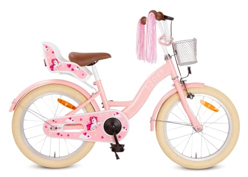 SJOEF Dolly Kinderfahrrad 18 Zoll | Kinder Fahrrad für Mädchen Ju...