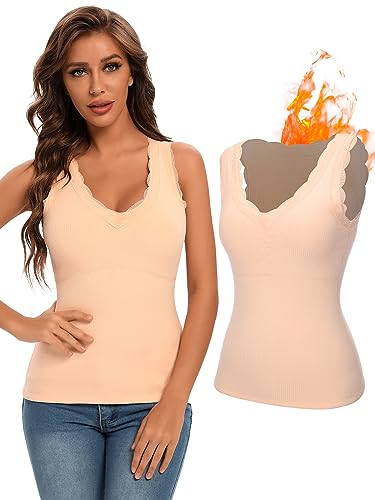 SLIMBELLE Thermo Tank Top Dame Innenfleece Ärmellos Oberteil Warm ...