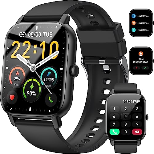 Smartwatch für Damen Herren, 1,85 Zoll Touchscreen mit Bluetooth A...