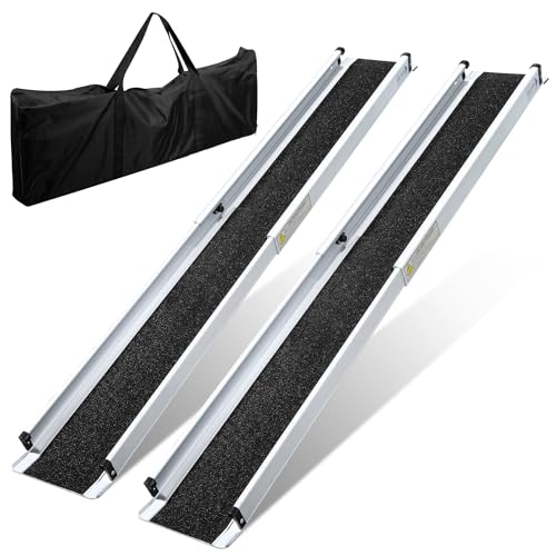 Sonnewelt 2 x 87-152 cm Rollstuhlrampe, Aluminium Auffahrrampe bis ...