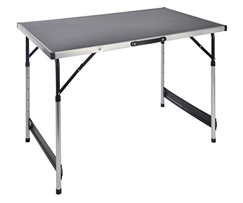 Spetebo Höhenverstellbarer Alu Campingtisch 100x60 cm - verstellba...