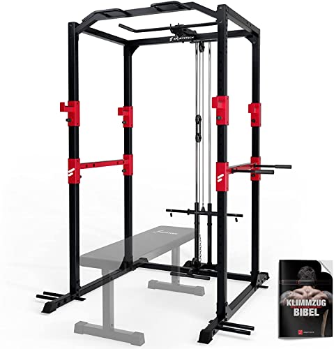 Sportstech Power Rack + Klimmzugstange | Sprossenwand, Squat Rack m...