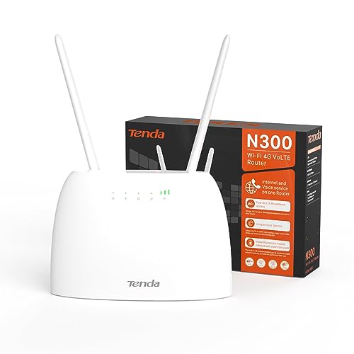 Tenda 4G06 4G VoLTE WLAN Router für SIM Karten (150 Mbit s im Down...