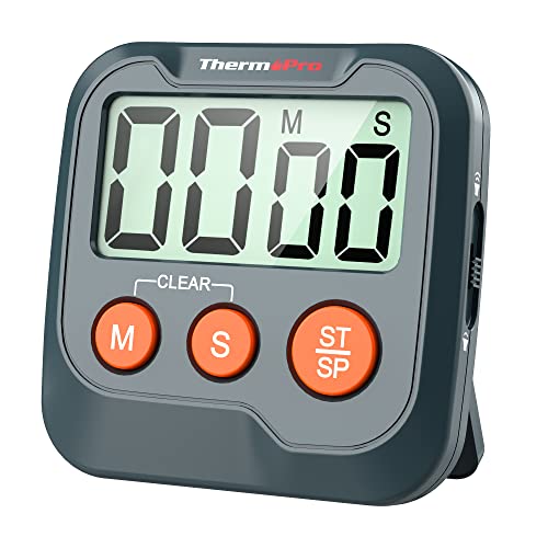 ThermoPro TM03 Eieruhr Digital Timer mit Stoppuhr 99min 59sek Küch...