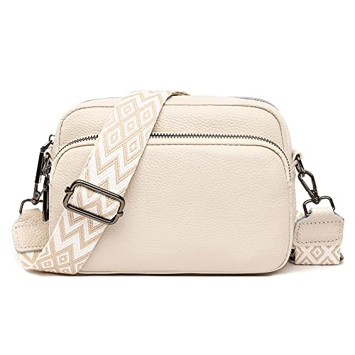 TIAASTAP Damen Handy Umhängetasche Echtes Leder Crossbody Bag Dame...