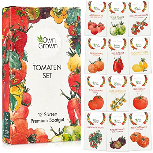 Tomaten Samen Set : 12 Sorten Tomatensamen Set für Garten und Balk...