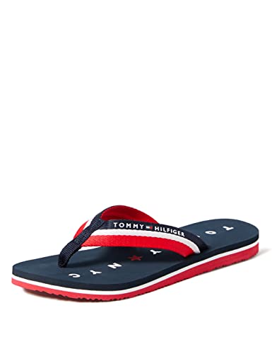 Tommy Hilfiger Damen Flip Flops Tommy Loves NY Beach Sandal Badesch...