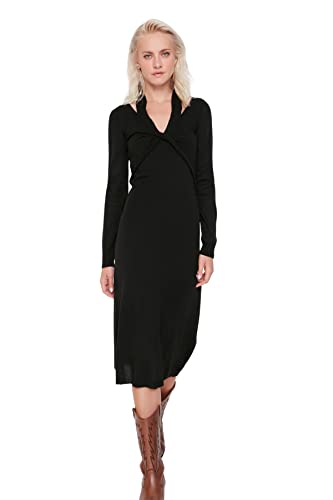 TRENDYOL Damen Trendyol Damen Strickkleid Regular Standard V-aussch...