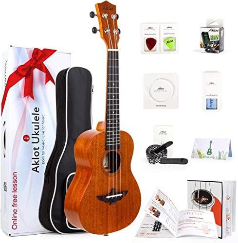 Ukulele Aklot Konzert Ukulele Erwachsene Solides Mahagoni Ukelele 2...