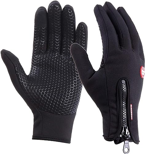 UPhitnis Freizeit Fahrradhandschuhe Herren Winter - Touchscreen Fah...