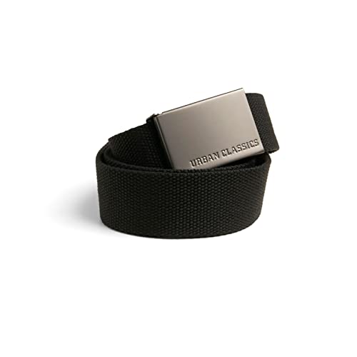 Urban Classics Unisex Gürtel Canvas Belt G rtel, Schwarz, Einheits...