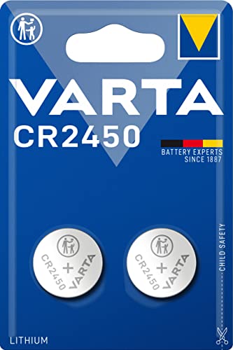 VARTA Batterien Knopfzelle CR2450, 2 Stück, Lithium Coin, 3V, kind...