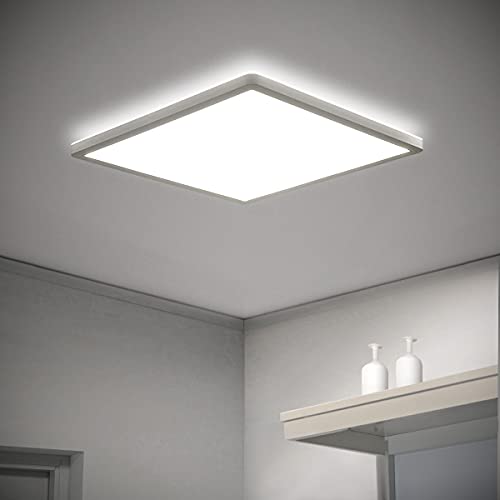 VECINO Led Deckenleuchte Flach, Deckenlampe Quadratisch 18W 4000K I...