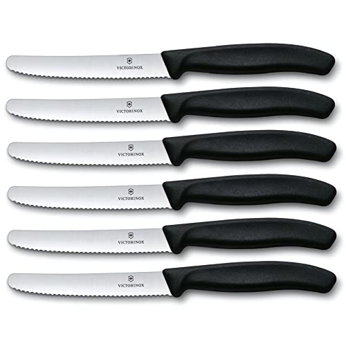 Victorinox 6 Stück Tafelmesser - Tomatenmesser Swiss Classic mit W...