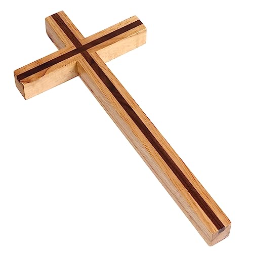 VOSAREA Wandkreuz, Echtes Holz Kreuz, Kruzifix, Holzkreuz Kreuz Wan...