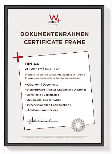 walther design Bilderrahmen schwarz 21 x 29,7 cm (DIN A4) New Lifes...