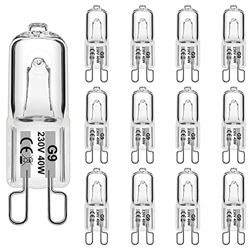 WeshLMPO Glühbirne G9 12 Stücke Halogen G9 40W Dimmbar Halogen Le...