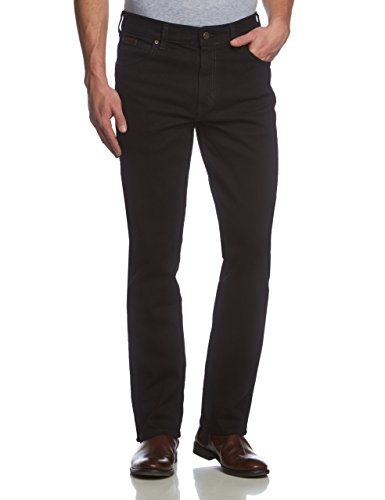 Wrangler Herren Texas Tonal Straight Jeans, Black Overdye, 44W   32...