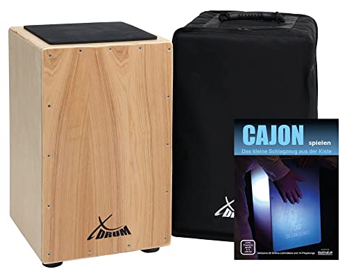 XDrum Cajon Primero Natur - Kistentrommel inkl. Rucksacktasche und ...