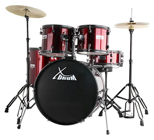 XDrum Rookie 22  Standard Schlagzeug Komplettset Ruby Red - Ideal f...