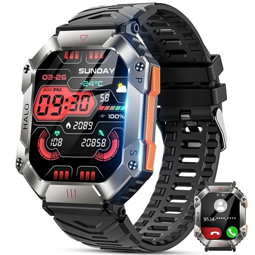 Xeletu Smartwatch Herren mit Telefonfunktion, 2,0  Touchscreen Uhre...