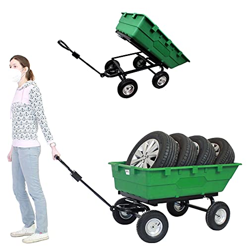 XXL Profi Gartenwagen 350 Liter 500kg Belastbar Kippmulde Garten Wa...