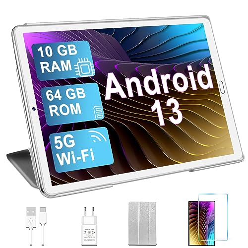 YESTEL Tablet 10 Zoll Android 13, 5G Wi-Fi,10GB RAM+64GB ROM (Erwei...