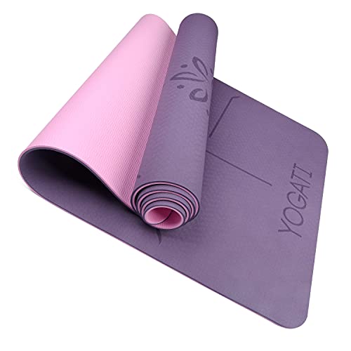 YOGATI Yogamatte rutschfest Schadstofffrei, mit Tragegurt. Yoga Mat...