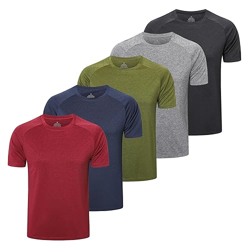 ZENGVEE 5er Pack Funktionsshirt Herren Sport Tshirts Sportshirt Her...