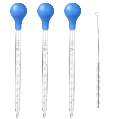 10ml Pipetten, Glaspipette, 3 Stück Pipette Groß mit 1 Pipetten D...