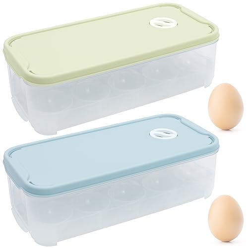 2 Stück Eierbox mit Deckel, Eierbox 10 Eier Eier Aufbewahrung Eier...