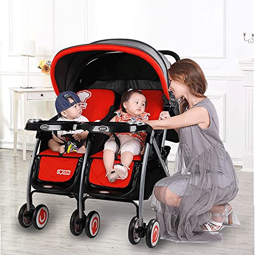 3-in-1-Zwillingskinderwagen,Doppel-Kinderwagen, Double Geschwisterw...