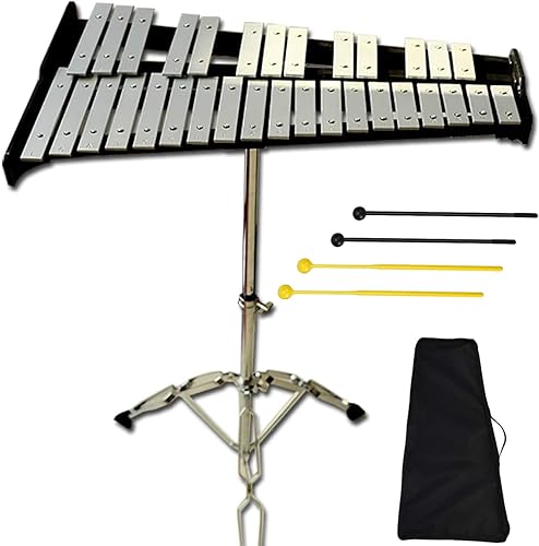 32 Note Glockenspiel Xylophone Percussion Kit mit Höhenverstellbar...