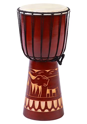 40cm Große Djembe Trommel Bongo Drum Elefant Braun Fair Trade Top ...