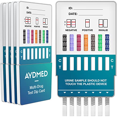 5 x Aydmed Drogenschnelltest Dip-Karten für 7 Drogenarten | Drogen...