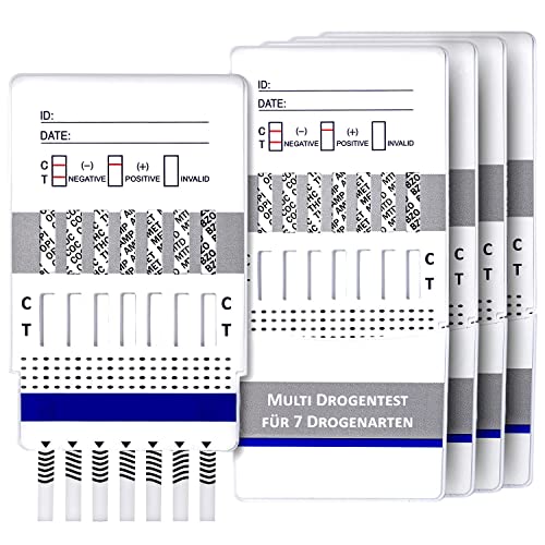 5 x One+Step Drogentest, Drogenschnelltest für 7 Drogenarten I Kok...