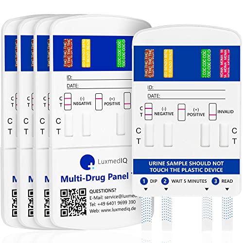 5x LuxmedIQ Drogenschnelltest für 8 Drogenarten - Drogentest Multi...