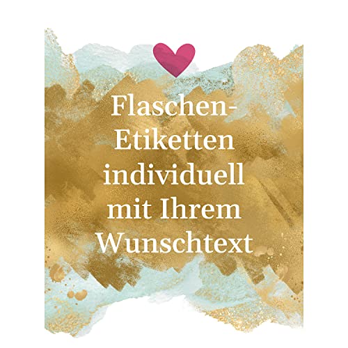 8 Flaschenetiketten selbstklebend mit Text personalisiert - Etikett...