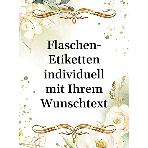 8 Flaschenetiketten selbstklebend mit Text personalisiert - Etikett...