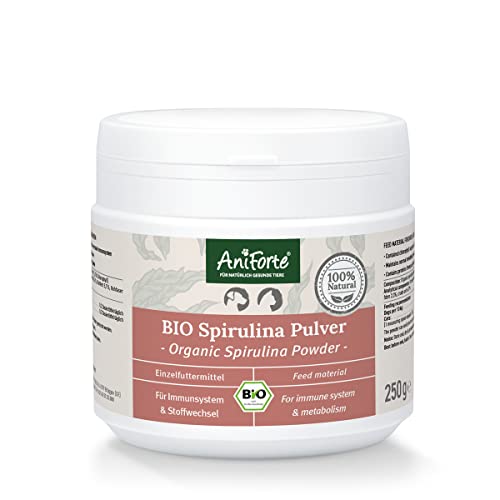 AniForte Bio Spirulina Pulver für Hunde & Katzen 250g, Mikroalge u...