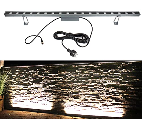 Arnusa LED Wandstrahler 100cm mit Netzstecker Mauer Beleuchtung Zau...