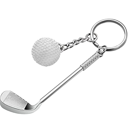 AUTOZOCO Golf-Schlüsselanhänger und Metallschläger, Golf-Themen-...