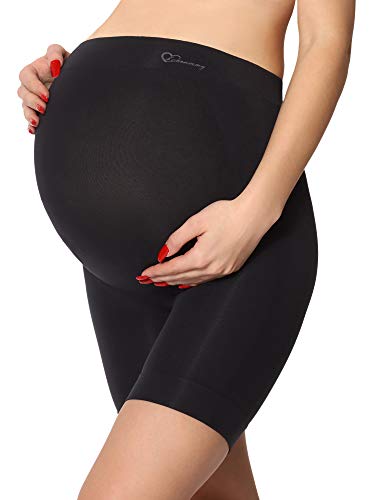 Be Mammy Damen Umstandsshorts 06 15 (Schwarz, XXL)...