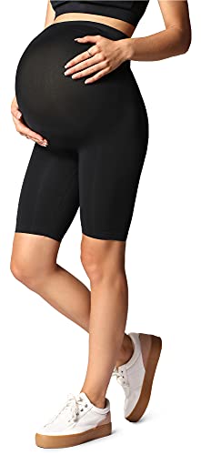 Be Mammy Kurze Umstandsleggings BE-1124 (Schwarz, L-XL)...