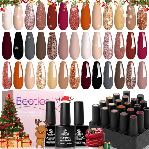 Beetles Nagellack Set, 23 Stück, 20 Farben Nagelset, Herbst Winter...