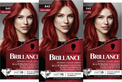 Brillance Intensiv-Color-Creme 842 Kaschmirrot Stufe 3 (3 x 160 ml)...